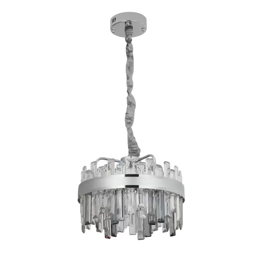 Crystal LED Chandelier with Remote Miguel 92W Dimable Silver Crystal Chandelier Προεπιλεγμένος τίτλος Alessandro Design