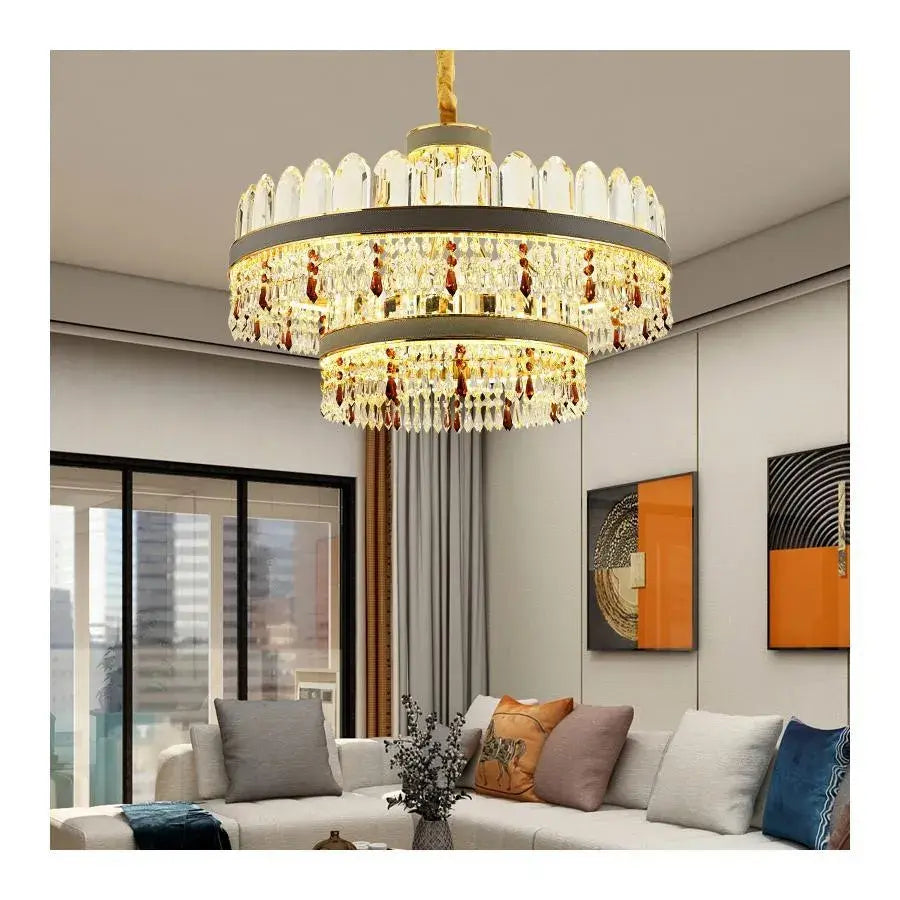 Πολυέλαιος LED Pollux με Τηλεχειριστήριο, 300W, Διάμετρος 75cm Χρυσό, Κρύσταλλο, Dimable Cristal Candelabra Προεπιλεγμένος τίτλος Alessandro Design