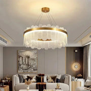 Πολυέλαιος LED με Τηλεχειριστήριο Alonzo 93W Dimmable Διάμετρος 60cm Χρυσοί Κρύσταλλοι Πολυέλαιοι Προεπιλεγμένος Τίτλος Alessandro Design