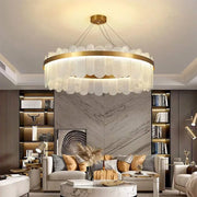 Πολυέλαιος LED με τηλεχειριστήριο Alvaro 128W Dimable Golden Candelabre Cristal Προεπιλεγμένος τίτλος Alessandro Design