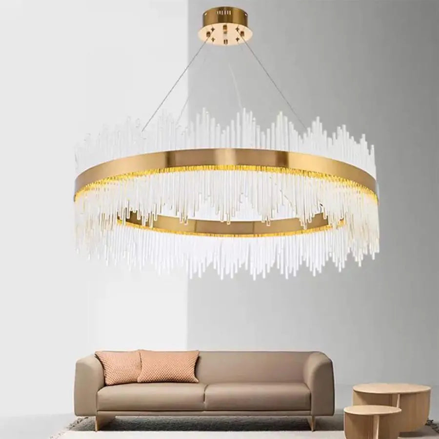 Πολυέλαιος LED με Remote Gonzalo 98W Dimable Gold Candelabre Cristal Προεπιλεγμένος τίτλος Alessandro Design