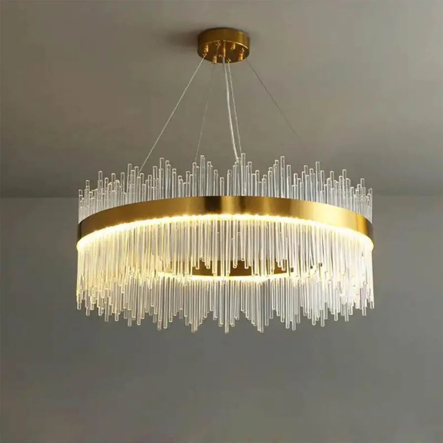 Πολυέλαιος LED με Remote Gonzalo 98W Dimable Gold Candelabre Cristal Προεπιλεγμένος τίτλος Alessandro Design