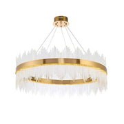 Πολυέλαιος LED με τηλεχειριστήριο Lazaro 63W Dimable Gold Crystal Candelabra Προεπιλεγμένος τίτλος Alessandro Design