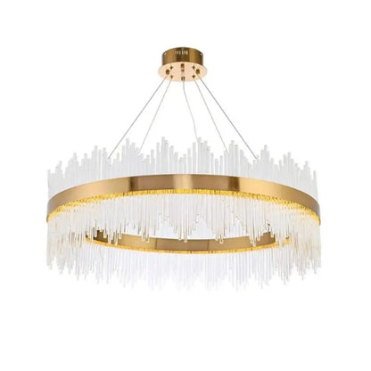 Πολυέλαιος LED με τηλεχειριστήριο Lazaro 63W Dimable Gold Crystal Candelabra Προεπιλεγμένος τίτλος Alessandro Design