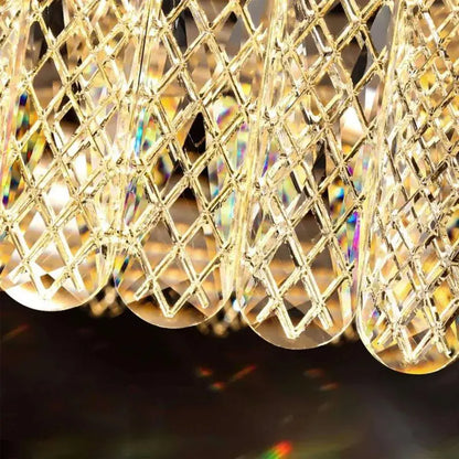 Πολυέλαιος LED με τηλεχειριστήριο Zimar 80W, Διάμετρος 80cm Χρυσοί Κρύσταλλοι Πολυέλαιοι Προεπιλεγμένος Τίτλος Alessandro Design