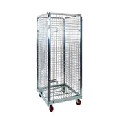 Τύπος τρόλεϊ μεταφοράς με 4 τοιχώματα 80cmX70cmX170cm, Χωρητικότητα 500kg, Ασημί Προεπιλεγμένος Τίτλος Alessandro Design