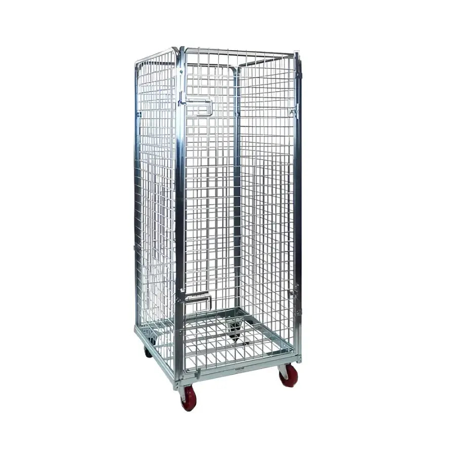 Τύπος τρόλεϊ μεταφοράς με 4 τοιχώματα 80cmX70cmX170cm, Χωρητικότητα 500kg, Ασημί Προεπιλεγμένος Τίτλος Alessandro Design