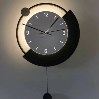 Luna Διακοσμητικό φωτιστικό τοίχου LED 83W Διάμετρος 120CM Κρύο/Ουδέτερο/Ζεστό φως Μαύρο