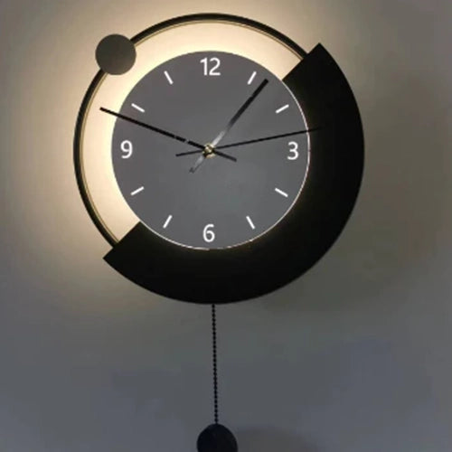 Luna Διακοσμητικό φωτιστικό τοίχου LED 83W Διάμετρος 120CM Κρύο/Ουδέτερο/Ζεστό φως Μαύρο