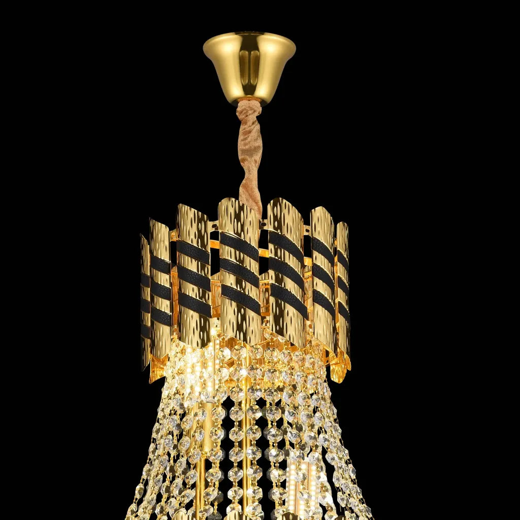 Crystal Chandelier 10XE14 Nardo Gold Black, 60 cm διάμετρος, 75 cm ύψος Crystal Chandeliers Προεπιλεγμένος τίτλος Alessandro Design