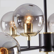 Jermija Chandelier with Lampshade, 8x E27, Black Gold Lighting Fixtures Προεπιλεγμένος τίτλος Alessandro Design