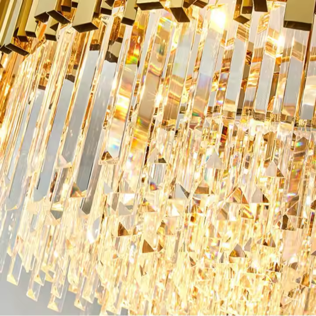 BLOIS Eleganza Crystal Chandelier, Διάμετρος 50cm, 8x E14, Γυαλιστερό Χρυσό, Ρυθμιζόμενο ύψος Κρυστάλλινοι Πολυέλαιοι Προεπιλεγμένος τίτλος Alessandro Design