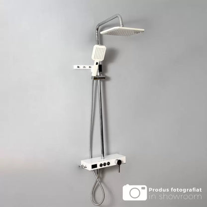 Στήλη ντους Οθόνη LCD από ανοξείδωτο ατσάλι Λευκό Ασημί SJG/007 Βρύσες & Στήλες ντους Προεπιλεγμένος τίτλος Alessandro Design