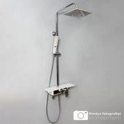 Στήλη ντους, οθόνη LCD, ανοξείδωτο ατσάλι, λευκό/ασημί, SJG/009 βρύσες & στήλες ντους Προεπιλεγμένος τίτλος Alessandro Design