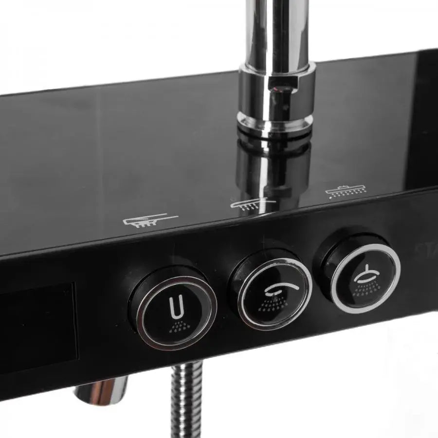 Στήλη ντους Οθόνη LCD από ανοξείδωτο ατσάλι Μαύρο Ασημί SJG/003 Βρύσες & Στήλες ντους Προεπιλεγμένος τίτλος Alessandro Design