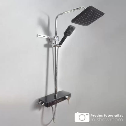 Στήλη ντους Οθόνη LCD από ανοξείδωτο ατσάλι Μαύρο Ασημί SJG/006 Βρύσες & Στήλες ντους Προεπιλεγμένος τίτλος Alessandro Design