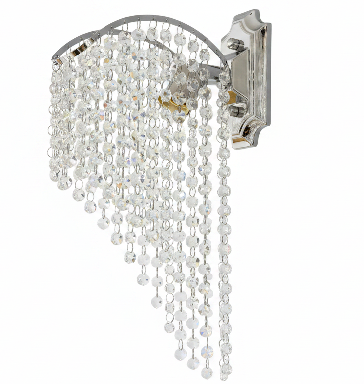 Φωτιστικό Cristal Ander 1x E14 Glossy Chrome