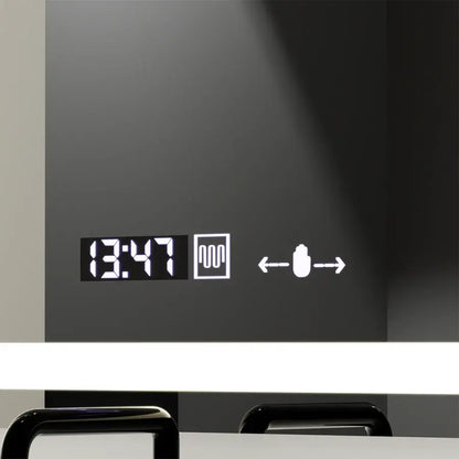 Ορθογώνιος καθρέφτης LED, 120X70cm, Αισθητήρας Radiant MotionGlow Marcello, Σύστημα αποθολώματος, Ρολόι & Θερμόμετρο, Dimable Marcello Mirrors Προεπιλεγμένος τίτλος Alessandro Design