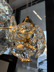 Crystal LED KILKENNY Culmino Chandelier, 144W, Neutral Light, Diameter 60cm, Gold Modern Chandeliers Προεπιλεγμένος τίτλος Alessandro Design
