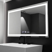 Ορθογώνιος καθρέφτης LED, 120X70cm, Αισθητήρας Radiant MotionGlow Marcello, Σύστημα αποθολώματος, Ρολόι & Θερμόμετρο, Dimable Marcello Mirrors Προεπιλεγμένος τίτλος Alessandro Design