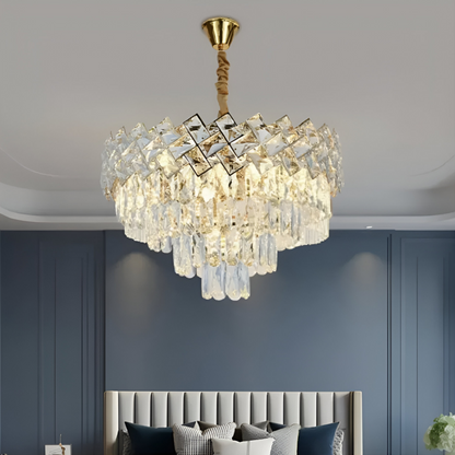Crystal Chandelier WINDSOR Nobile 5xE14, Διάμετρος 39cm, Γυαλιστερό χρυσό, Ρυθμιζόμενο ύψος Crystal Chandeliers Προεπιλεγμένος τίτλος Alessandro Design