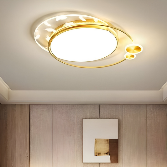 Lorenzo LED Πολυέλαιος με Τηλεχειριστήριο, 40W, Dimmable, Gold, Metal and Acrylic, 3000K/4000K/6000K LED Chandeliers with Remote Control Προεπιλεγμένος τίτλος Alessandro Design