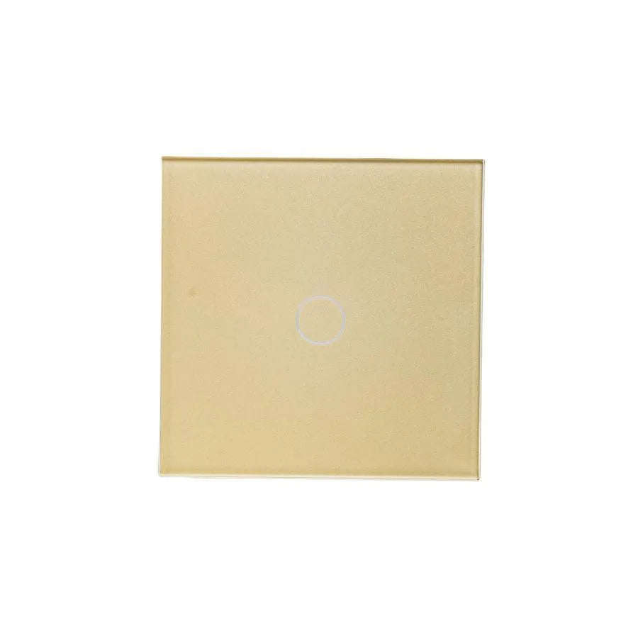 Απλός διακόπτης αφής Gold Secured Glass Προεπιλεγμένοι διακόπτες Τίτλος Alessandro Design
