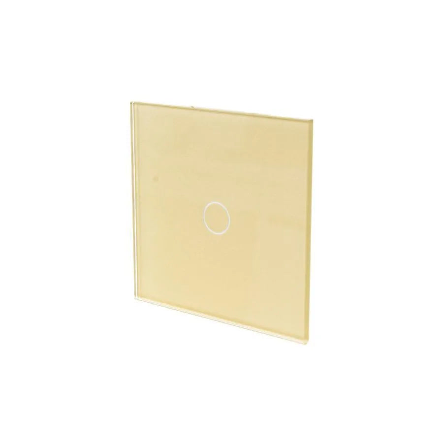 Απλός διακόπτης αφής Gold Secured Glass Προεπιλεγμένοι διακόπτες Τίτλος Alessandro Design