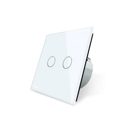 Touch Switch, Double, White, Secure Glass, Livolo Switches Προεπιλεγμένος τίτλος Alessandro Design