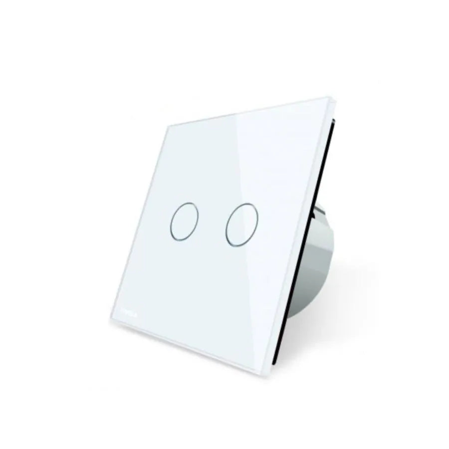 Touch Switch, Double, White, Secure Glass, Livolo Switches Προεπιλεγμένος τίτλος Alessandro Design