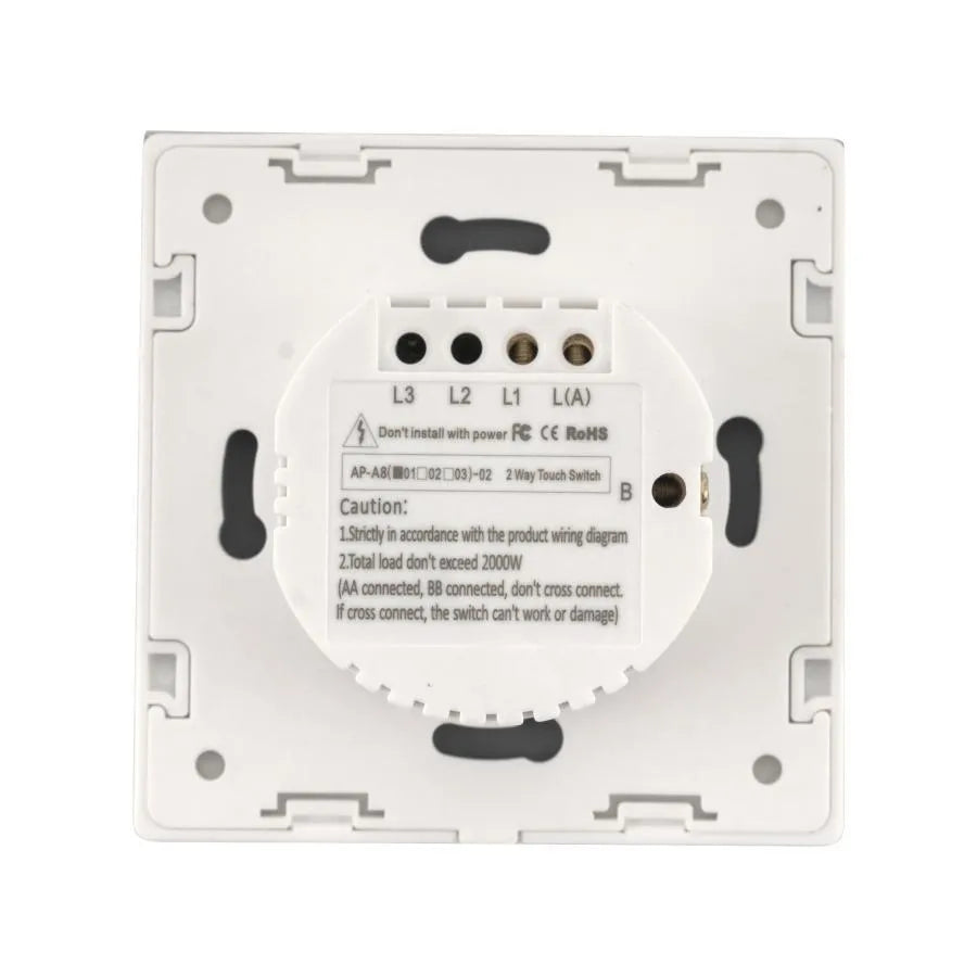 Touch Switch Head-Scara Glass Secured White Switches Προεπιλεγμένος τίτλος Alessandro Design