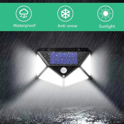 Ηλιακό φωτιστικό με αισθητήρα κίνησης, 100 LED, IP.65, Μαύρα φωτιστικά τοίχου εξωτερικού χώρου Προεπιλεγμένος τίτλος Alessandro Design