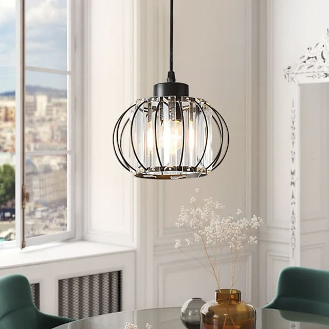 Lustra Clasica Moderna, Suspendata, Monica LC910/3LBK, 3 X E27, Negru, Metal si Sticla, Inaltime Reglabila Lustre Clasice Default Title Alessandro Design