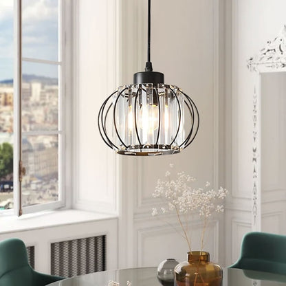 Lustra Clasica Moderna, Suspendata, Monica LC910/3LBK, 3 X E27, Negru, Metal si Sticla, Inaltime Reglabila Lustre Clasice Default Title Alessandro Design