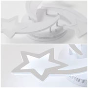 Πολυέλαιος LED με τηλεχειριστήριο IPOMOEA 51W, 3 αστέρια, Κρύο/Ζεστό/Ουδέτερο φως, Ρυθμιζόμενο, Λευκός πολυέλαιος LED με τηλεχειριστήριο Προεπιλεγμένος τίτλος Alessandro Design