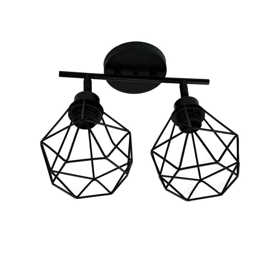 Aerope Chandelier, 2x E27, Metal, Black Industrial Chandeliers Προεπιλεγμένος τίτλος Alessandro Design