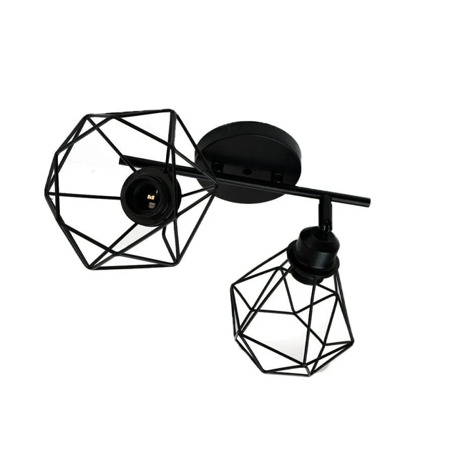 Aerope Chandelier, 2x E27, Metal, Black Industrial Chandeliers Προεπιλεγμένος τίτλος Alessandro Design