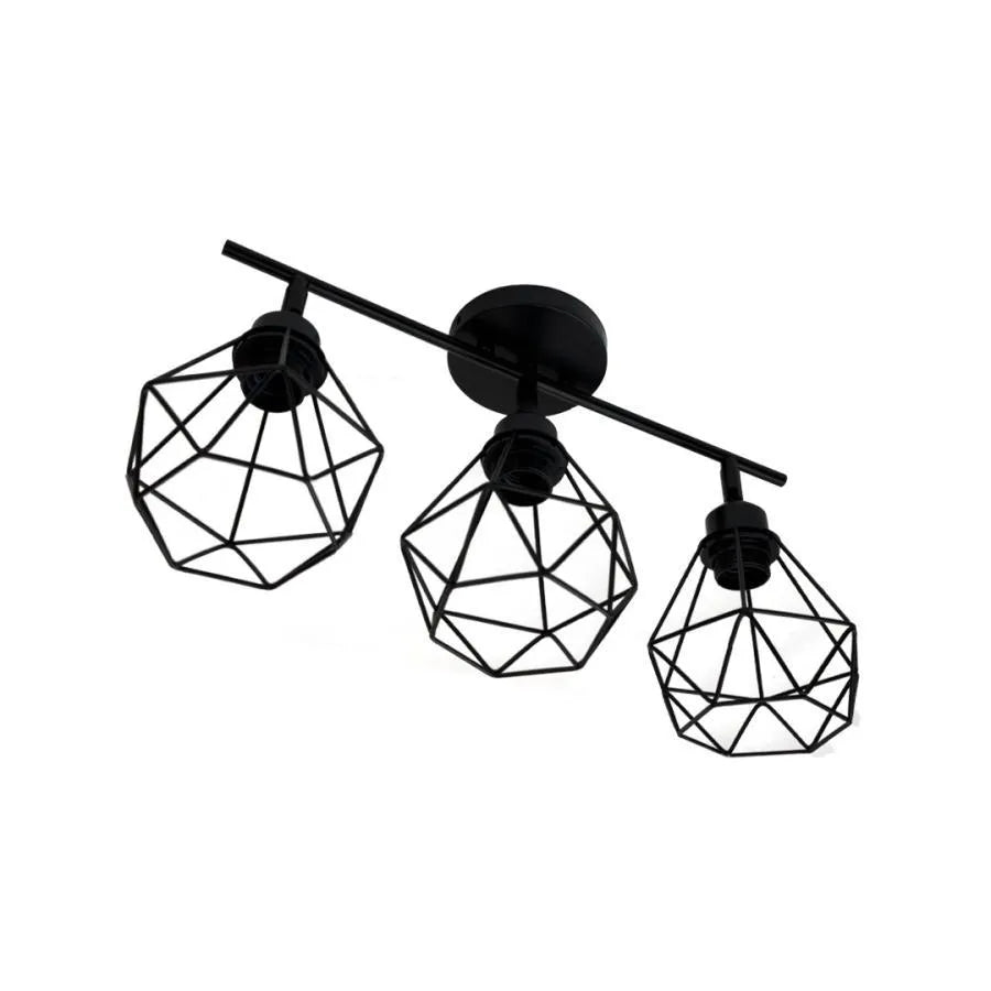 Lustra Ailyn 3x E27 Black Luster Industrial Προεπιλεγμένος τίτλος Alessandro Design
