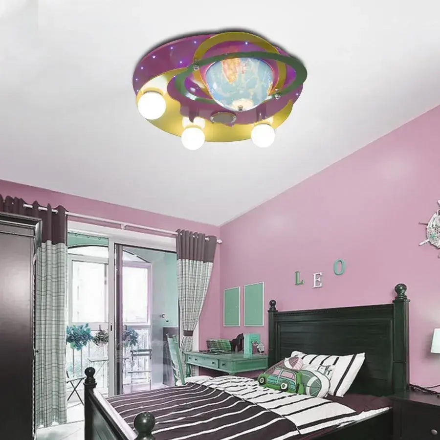 Beti Chandelier, 3xE27, Pink with Yellow, Metal and Wood Παιδικοί πολυέλαιοι Προεπιλεγμένος τίτλος Alessandro Design