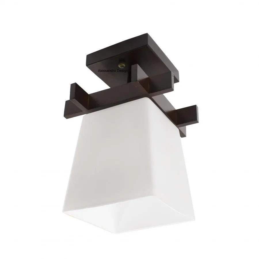 Cala Chandelier, 1 x E27, καφέ με λευκό, ξύλο και γυαλί Classic Chandeliers Προεπιλεγμένος τίτλος Alessandro Design