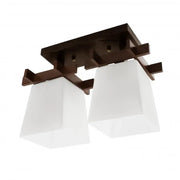 Cala Chandelier 2x E27 White Brown Classic Chandeliers Προεπιλεγμένος τίτλος Alessandro Design