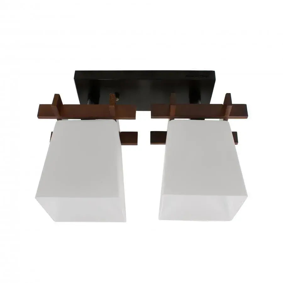 Cala Chandelier 2x E27 White Brown Classic Chandeliers Προεπιλεγμένος τίτλος Alessandro Design
