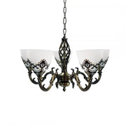 Rustic Chandelier COTTAGE, 5XE27, Antique Bronze, Metal and Glass Classic Candelabra Προεπιλεγμένος τίτλος Alessandro Design