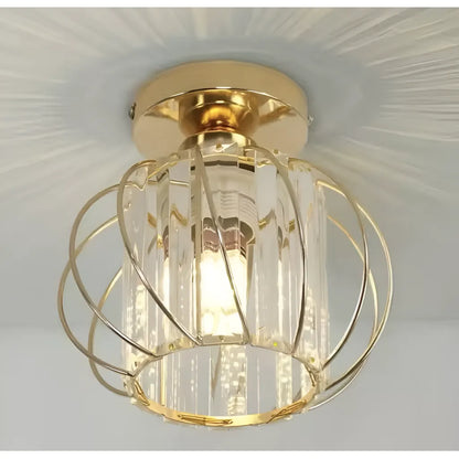 Monica Chandelier, 1XE27, Gold, D 16cm, Metal and Crystal Classic Chandeliers Προεπιλεγμένος τίτλος Alessandro Design