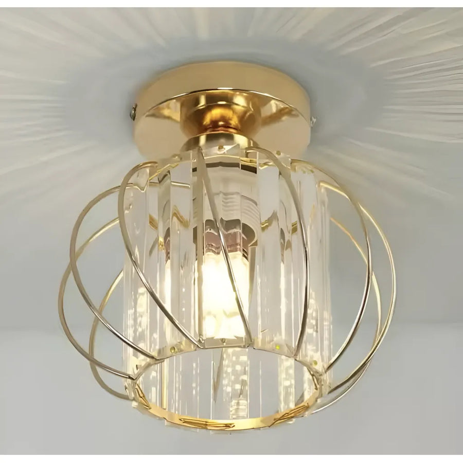 Monica Chandelier, 1XE27, Gold, D 16cm, Metal and Crystal Classic Chandeliers Προεπιλεγμένος τίτλος Alessandro Design