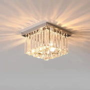 Crystal Chandelier MARTINEZ Linear Luxe, Diameter 35cm, 4x E14, Shiny Chrome Candelabre Moderne Προεπιλεγμένος τίτλος Alessandro Design