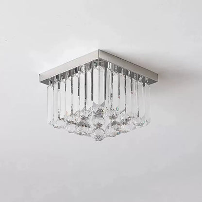 Crystal Chandelier MARTINEZ Linear Luxe, Diameter 35cm, 4x E14, Shiny Chrome Candelabre Moderne Προεπιλεγμένος τίτλος Alessandro Design