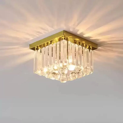 Crystal Chandelier MARTINEZ Linear Luxe, Διάμετρος 35cm, 4x E14, Shiny Gold Modern Candelabra Προεπιλεγμένος τίτλος Alessandro Design