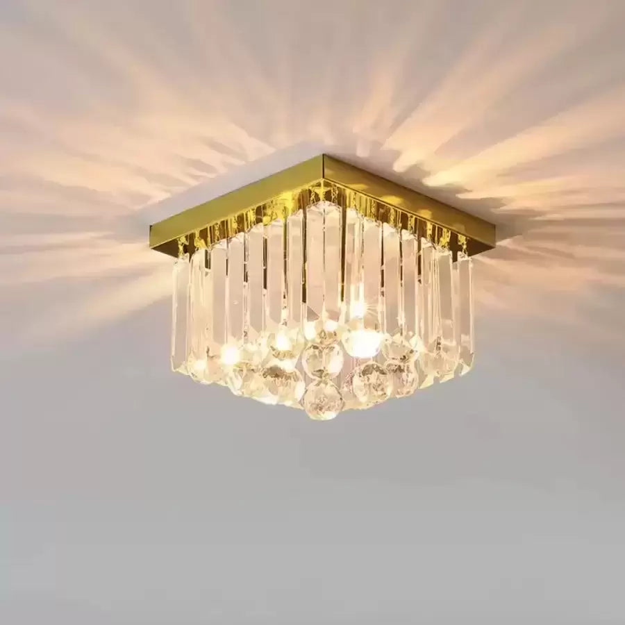 Crystal Chandelier MARTINEZ Linear Luxe, Διάμετρος 35cm, 4x E14, Shiny Gold Modern Candelabra Προεπιλεγμένος τίτλος Alessandro Design