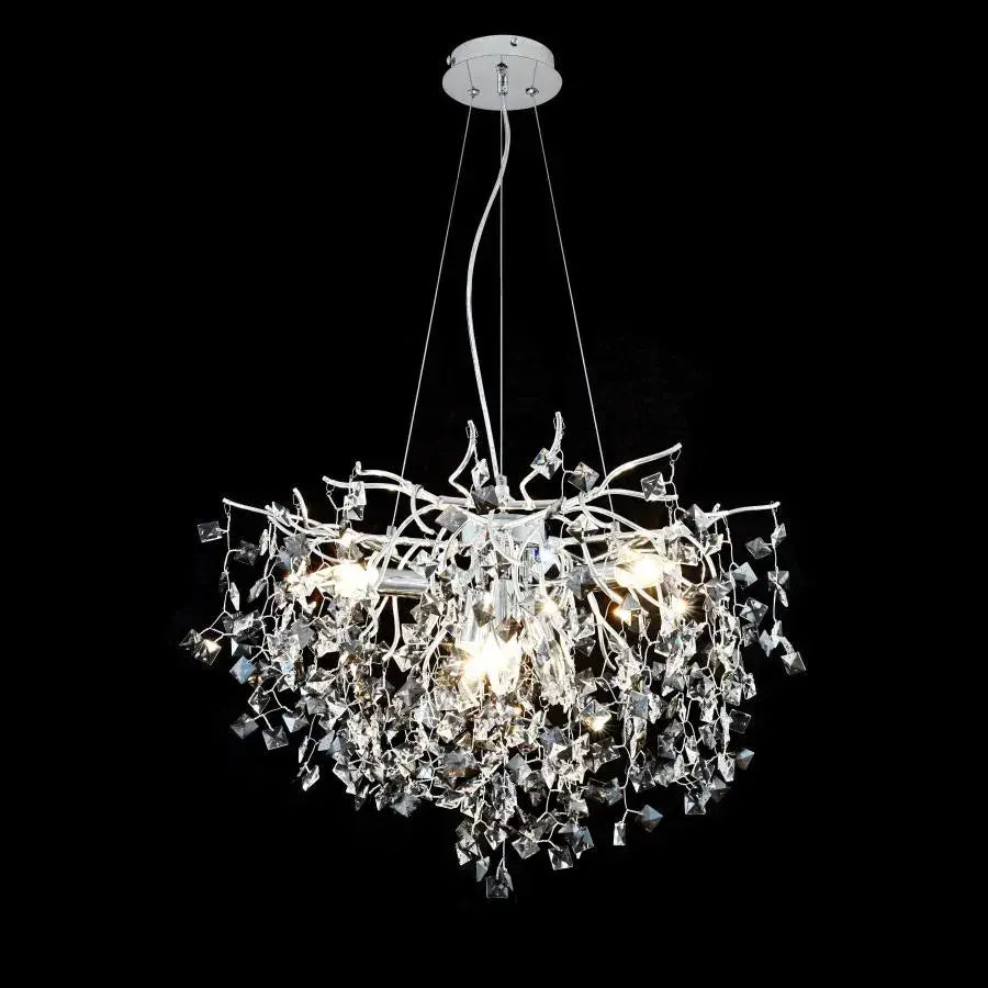Konnan Crystal Chandelier 6*E14 Diameter 60cm White Crystal Candelabra Προεπιλεγμένος τίτλος Alessandro Design